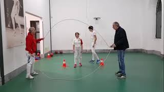 Laura e Alessandro con due corde