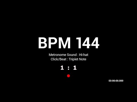 Metronome BPM 144 / Hi-hat / Triplet