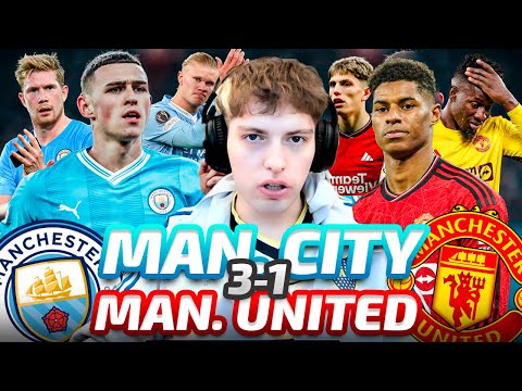DAVOO XENEIZE REACCIONA A MANCHESTER CITY 3 MANCHESTER UNITED 1 (PREMIER LEAGUE 2023/24)