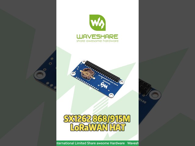 Vídeo relacionado con Waveshare Core1262 HF Lora Module, SX1262 Chip, Long-Range Communication, Anti-Interference, Suitable For Sub-GHz Band, Suitable for 850~930MHz Frequency Band