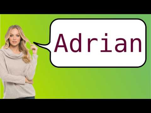 How to say adrian in French?