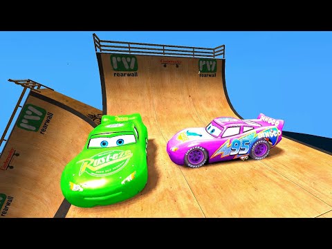 GTA 4 Lightning McQueens Straight Down Ramp Testing Ep. 3 - GTA IV