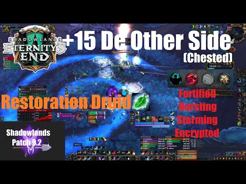 +15 De Other Side Chested - Night Fae Restoration Druid PoV - World of Warcraft Shadowlands 9.2