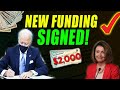 BIDEN SIGNS FUNDING BILL! $2000 STIMULUS CHECKS, Trump Boost, Fourth Stimulus Package Update