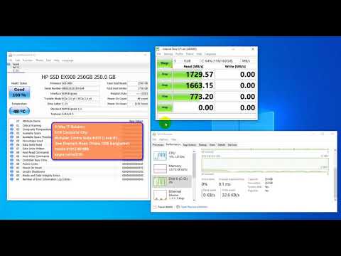 HP EX900 M.2 250GB PCIe NVMe Internal SSD Benchmark Test  #DATA_RECOVERY_BD