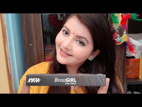 Nykaa Browgirl Brow definer bewitched chestnut review & demo | best eyebrow pencil  for Indian skin Video