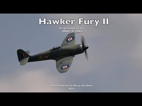 Hawker Fury II (ISS), SR661, G-CBEL -  Shuttleworth Fly Navy Airshow 2018