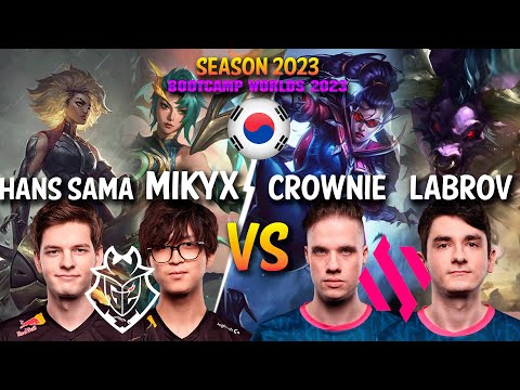 G2 Bot vs BDS Bot - Hans Sama + Mikyx VS Crownie + Labrov - Patch 13.19 KR Ranked
