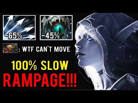 100% SLOW RAMPAGE Multishot Drow 7.23 New Skill with Skadi Build Meta Top Rank Dota 2