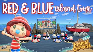 THE MOST UNIQUE island theme EVER!! Red & Blue Island Tour | ACNH 2024 animal crossing new horizons
