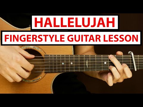 Hallelujah - Fingerstyle Guitar Lesson (Tutorial) How to Play Fingerstyle