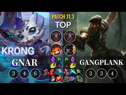 RNW KronG Gnar vs Gangplank Top - KR Patch 11.3