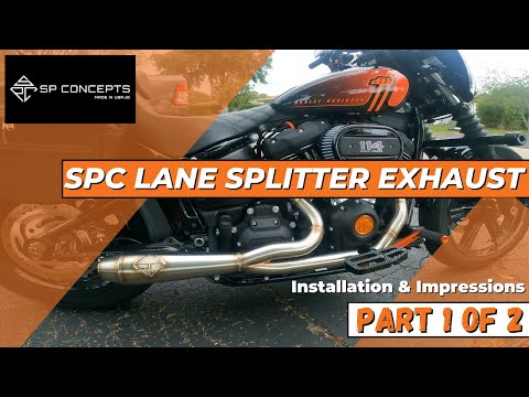 SP Concepts 2 into 1 Lane Splitter Exhaust Install on Harley Davidson Street Bob 114