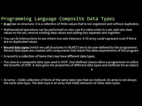 13.1 User Defined Data Types