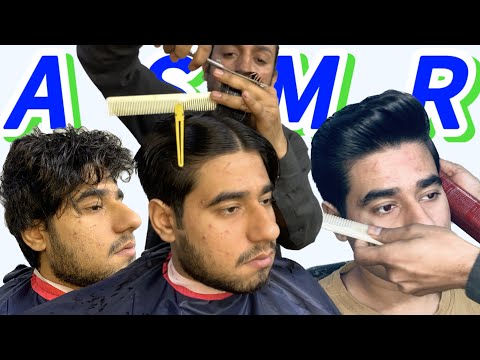 ASMR Classic Youngster Men's Haircut and Beard Full...