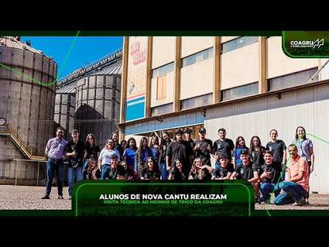 Coagru Informativo - Alunos de Nova Cantu realizam visita técnica ao Moinho de Trigo da Coagru