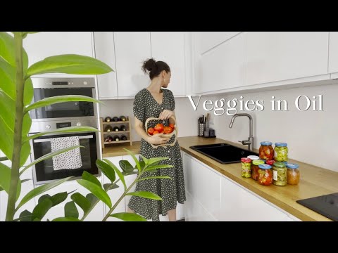 Slow Living in Italy: Preparing Traditional Eggplants, Zucchini, and Cherry Tomatoes in Oil
