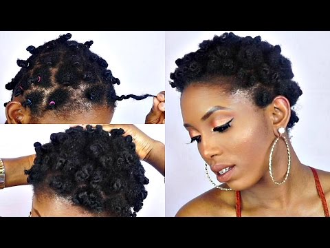 Bantu Knot Out Tutorial On Short 4C Natural Hair