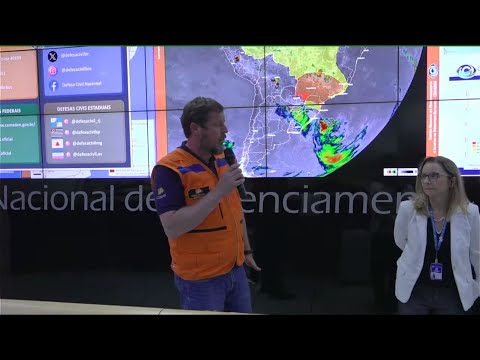 Representantes de órgãos federais de meteorologia explicam em live as previsões para o fim de semana