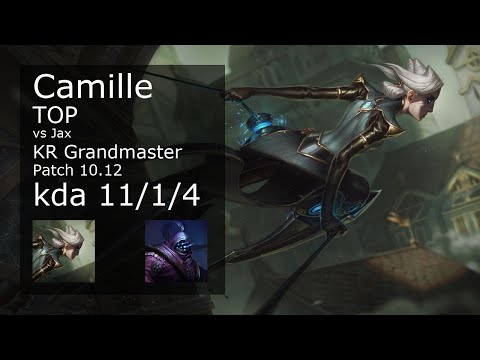 Camille vs Jax Top - KR Grandmaster 11/1/4 Patch 10.12 Gameplay // [롤] 카밀 vs 잭스 탑