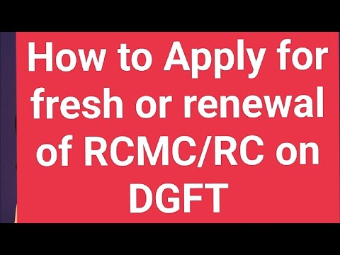 DGFT RCMC REGISTRATION