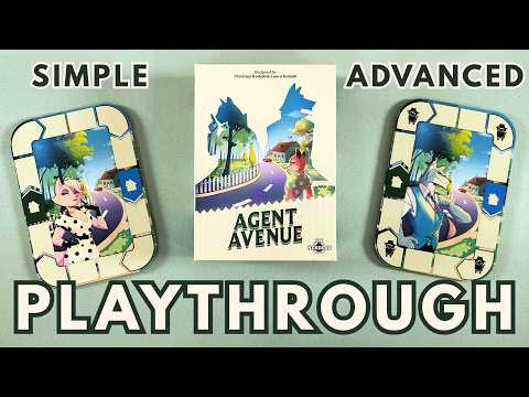 Agent Avenue Board Game Teach & Playthrough, Simple & Advanced Mode