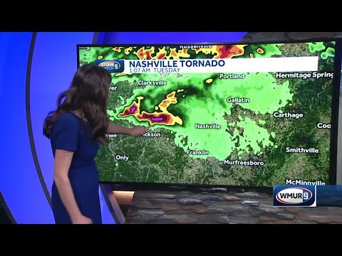 レーダーはナッシュビルの竜巻の100マイルの経路を示している (Radar shows 100-mile path of deadly Nashville tornado)