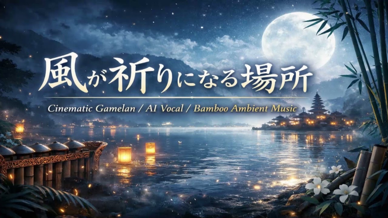 風が祈りになる場所Cinematic Gamelan AI Vocal