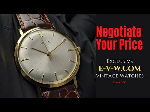 75 Years Old Vintage DOXA Classic Vintage 14k Gold /Ref. 10365 13 / Cal. 103 / Vintage 1950