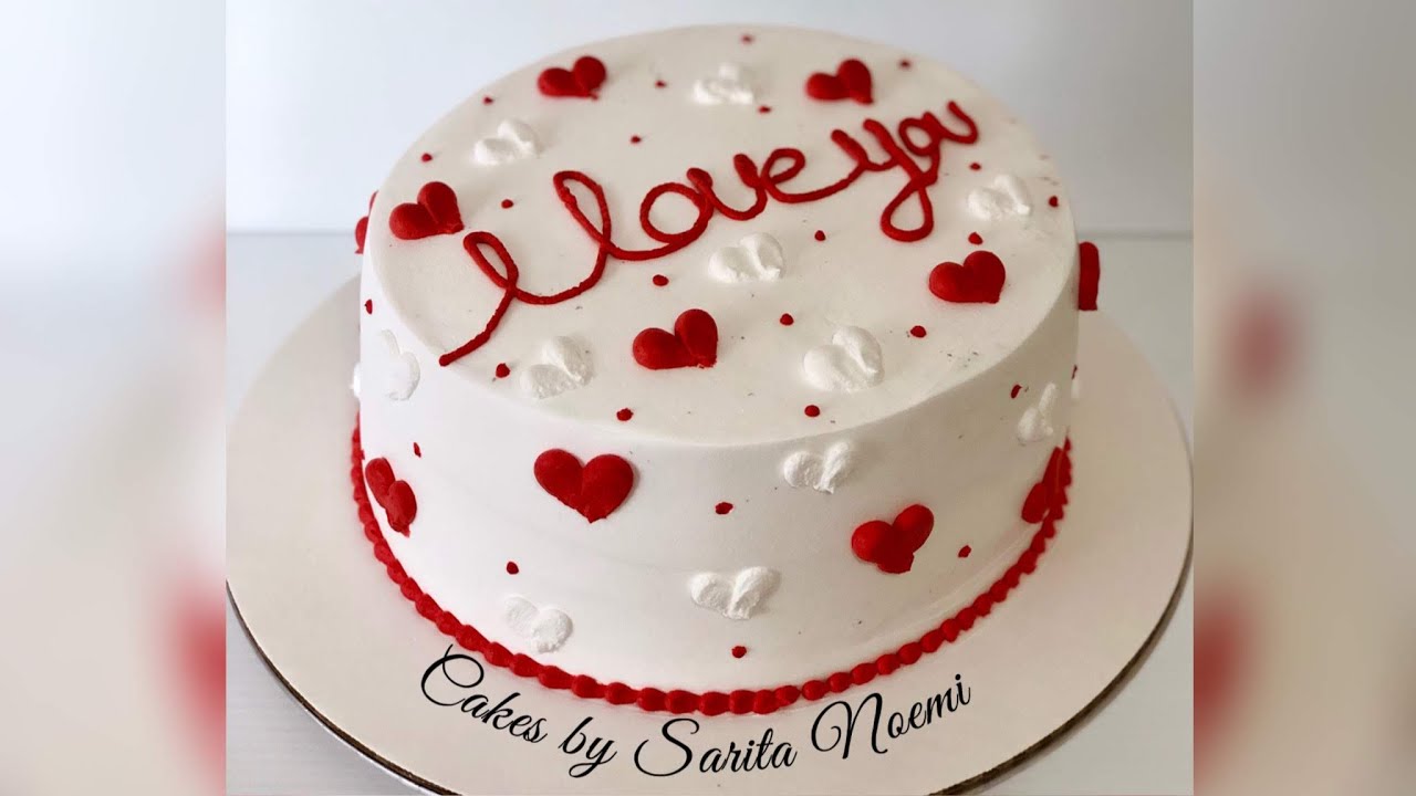 How to decorate DIY Valentine's Day Cake | Cake Decorating ideas | Pastel para san valentin