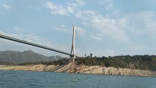 preview picture of video 'Atal Setu bridge view from water'