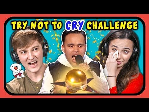 YouTubers React To Try Not To Cry Challenge (Golden Buzzer Moments)