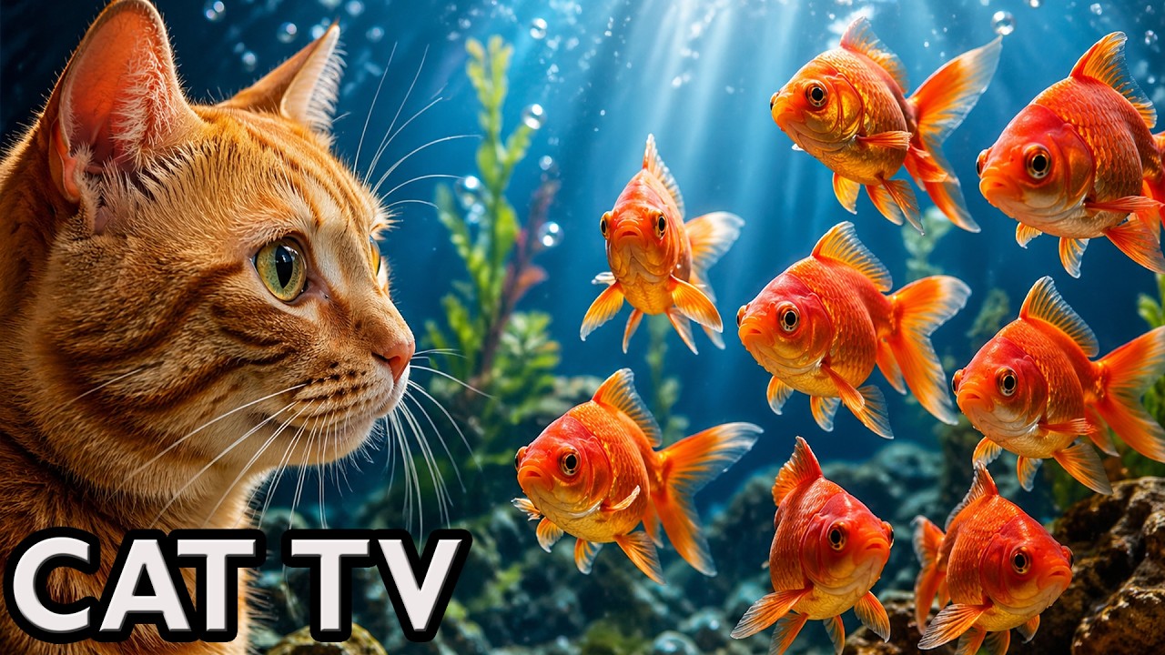 🔴 LIVE Cat TV – Videos for Cats to Watch 🐟 Relaxing Aquarium for Cats (4K No Music)