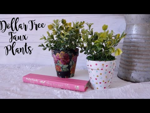 Dollar Tree DIY Faux Potted Plants