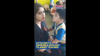 Viral Video: Little Boy Leaves Netizens In Awe With Adorable Apology To Angry Teacher #shorts
