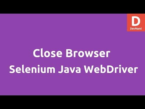 Close Browser using Selenium 2 Java WebDriver