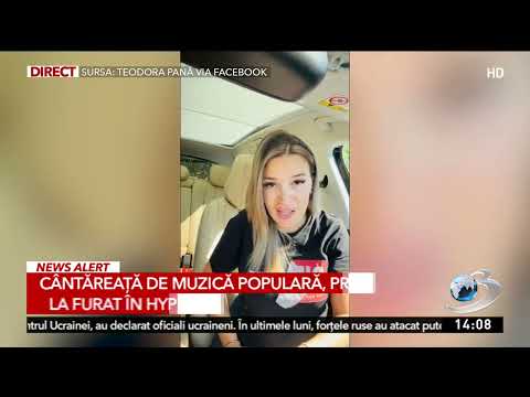 Cântăreață de muzică populară, prinsă la furat în hypermarket