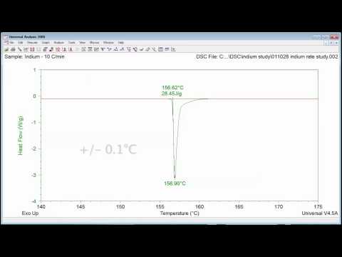 Verification of DSC Temperature - Enthalpy
