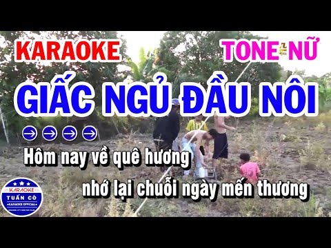 Karaoke Giấc Ngủ Đầu Nôi | Nhạc Sống Tone Nữ Cha Cha | Karaoke Tuấn Cò