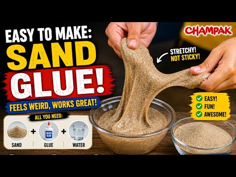 Easy to Make Sand Glue!! Kids Science Experiments