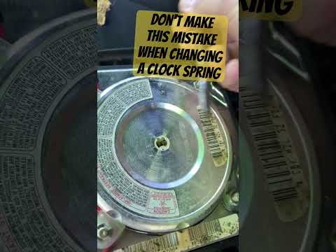 Don't make this mistake when changing a clock spring...