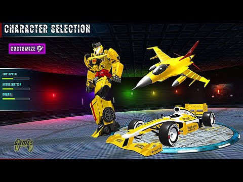 Formula Robot Car: Air Jet Robot Transforming Games - Android Gameplay