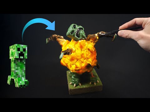 I made a realistic Minecraft Creeper EXPLODING!