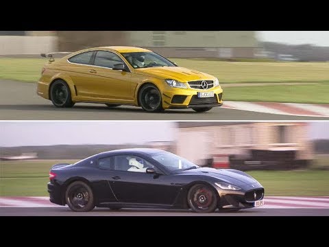 Thumbnail for Mercedes-Benz C63 AMG vs Maserati GT Stradale | The Stig | Top Gear by Maserati, Supercar, WiLL, Mercedes-Benz, Car