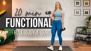 20 min. FUNCTIONAL Full Body & Core Strength Training Circuits