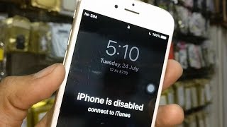 iPhone disabled connect to iTunes iPhone X