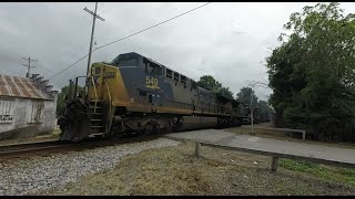 preview picture of video 'CSX Stack Train at Green Street in Athens, AL'