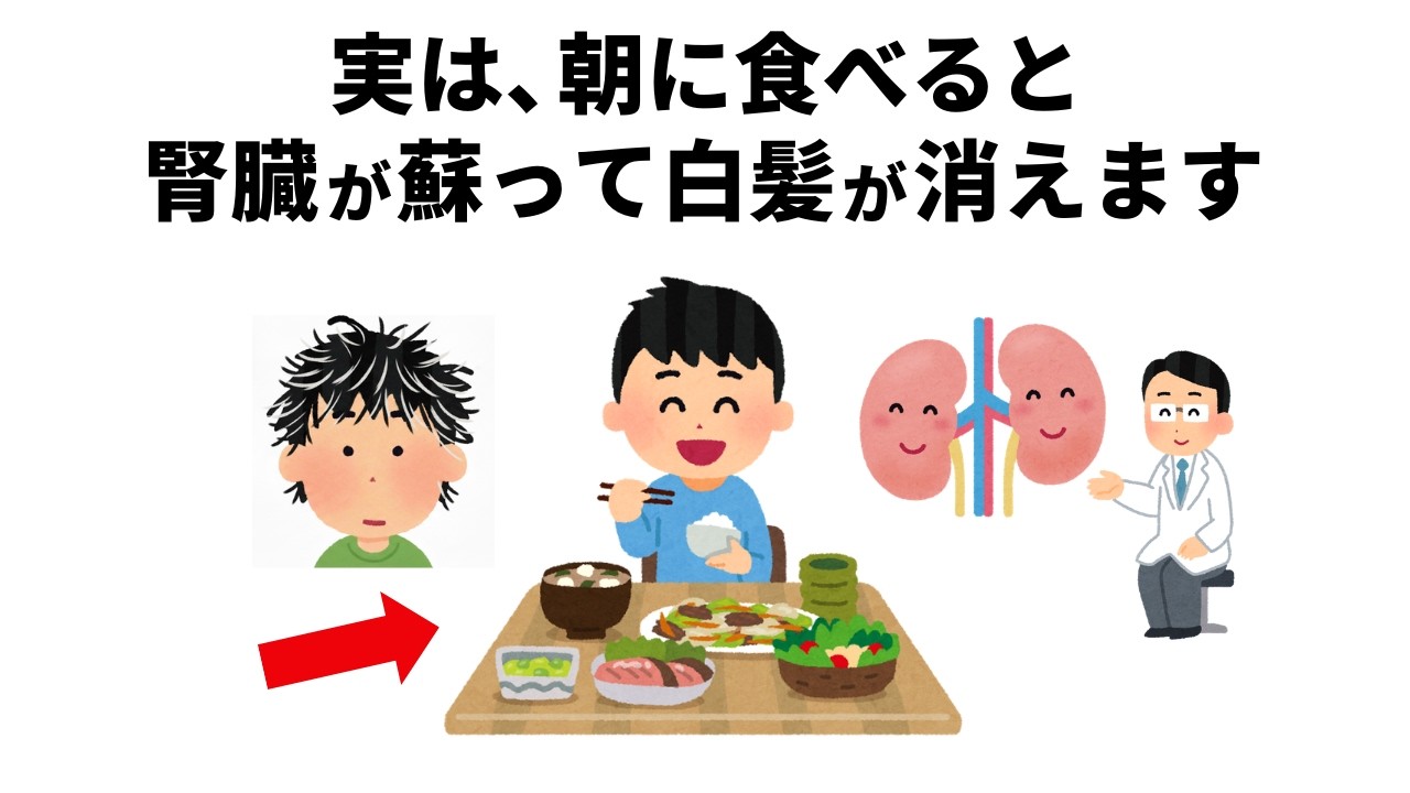 【朝が最強】腎臓と視力が蘇り白髪が消える朝の食べ物