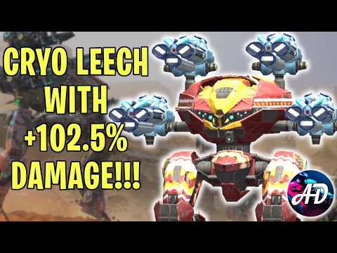 CRYO LEECH With 3 OVERDRIVE UNIT +102.5% DMG Demolishing Enemies  | War Robots Mk2 Maxed Gameplay WR