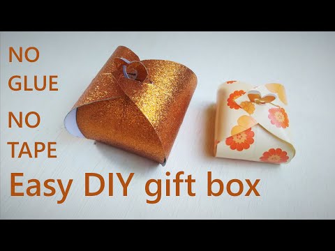 DIY Gift box - NO templates !  ANY SIZE !  No glue paper gift box